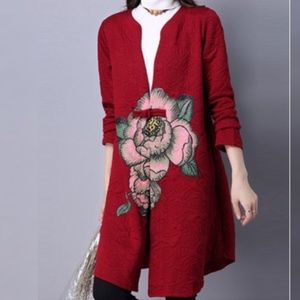 ❤️HP❤️ Floral Print Coat One Button